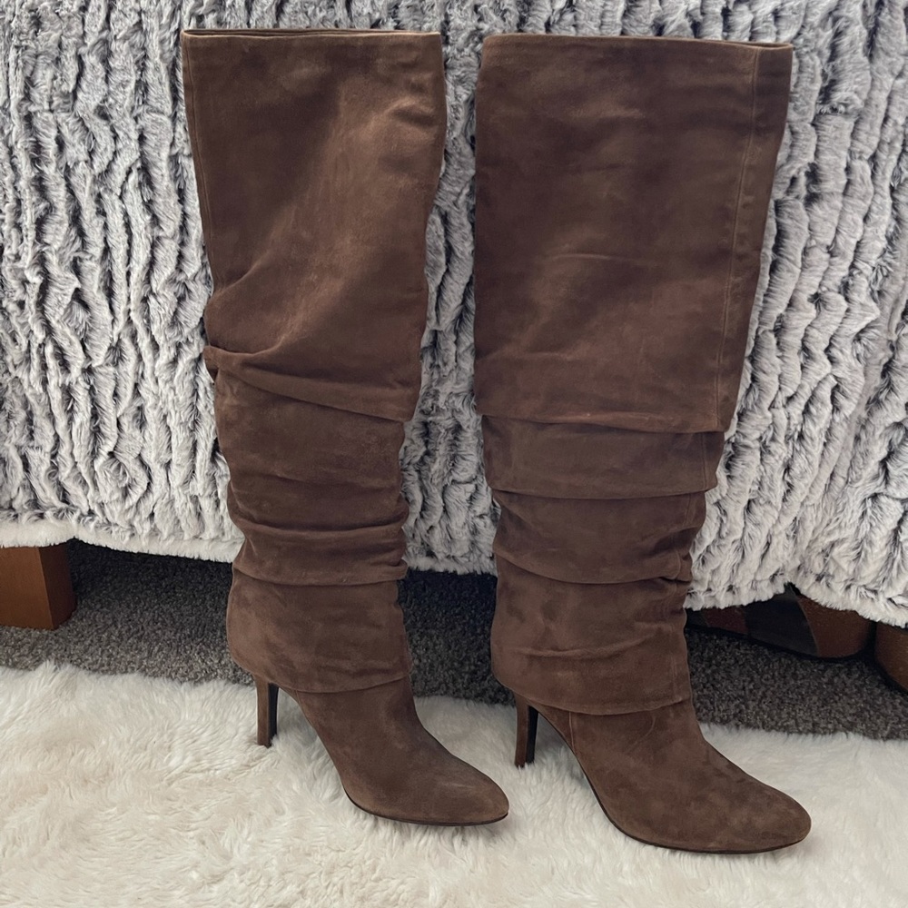 Sexy GUC ISOLA Brown Suade Slouch Boots Like New / Size 7